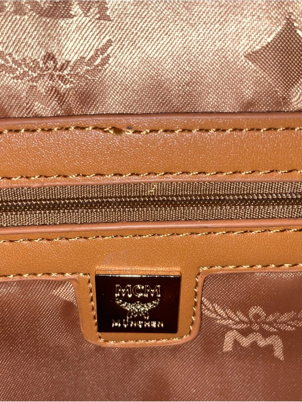 MCM Cognac Visetos Backpack (unisex )